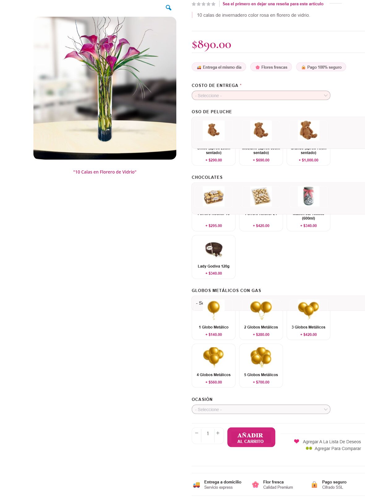 Personaliza tu arreglo con complementos